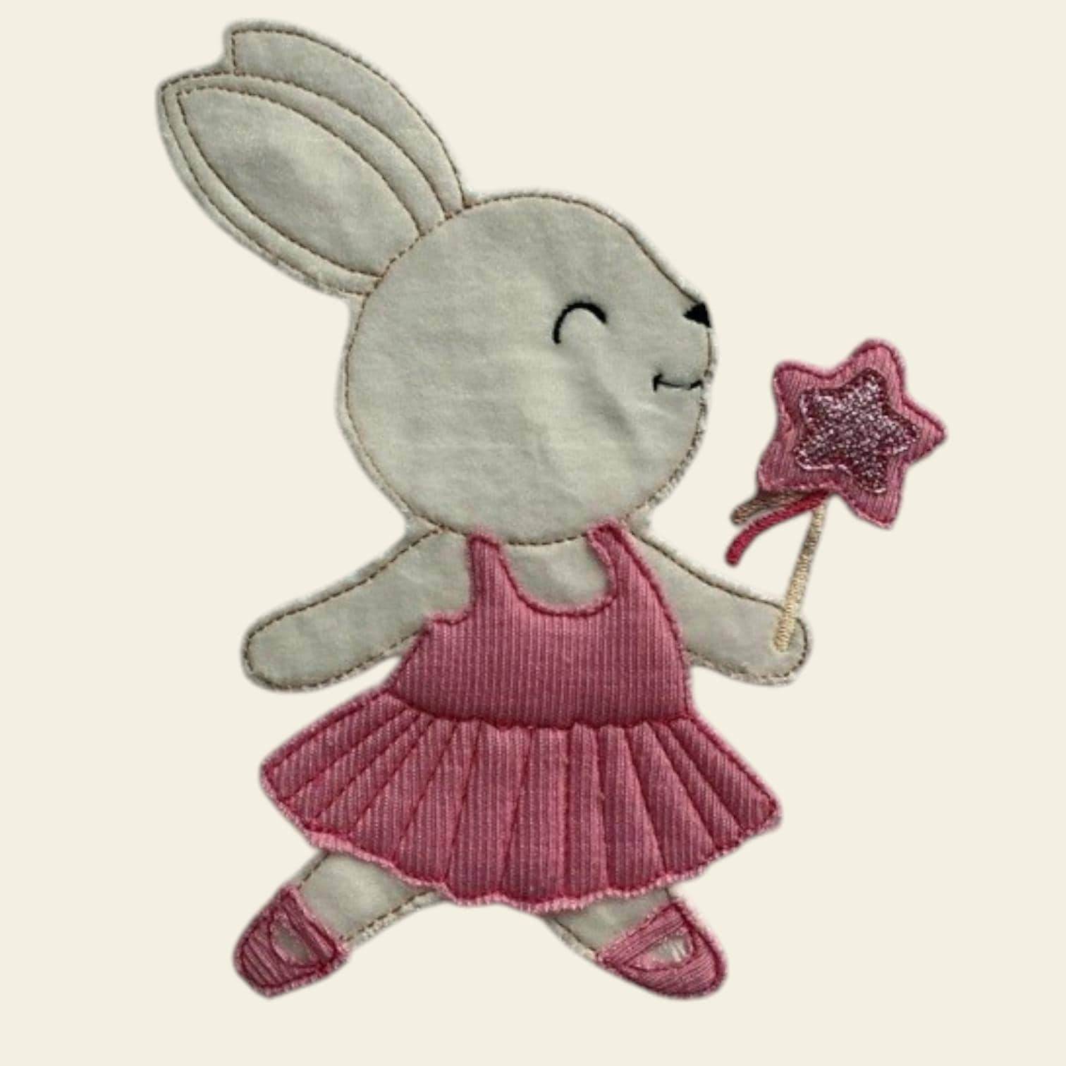 Stickdatei Doodle Hase Applikation Set 750 Ostern Ballerina - Sewando
