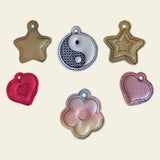 Stickdatei 3D Schlüsselanhänger 1 Blume, Herz, Stern, Ying Yang, Set 879 - Sewando