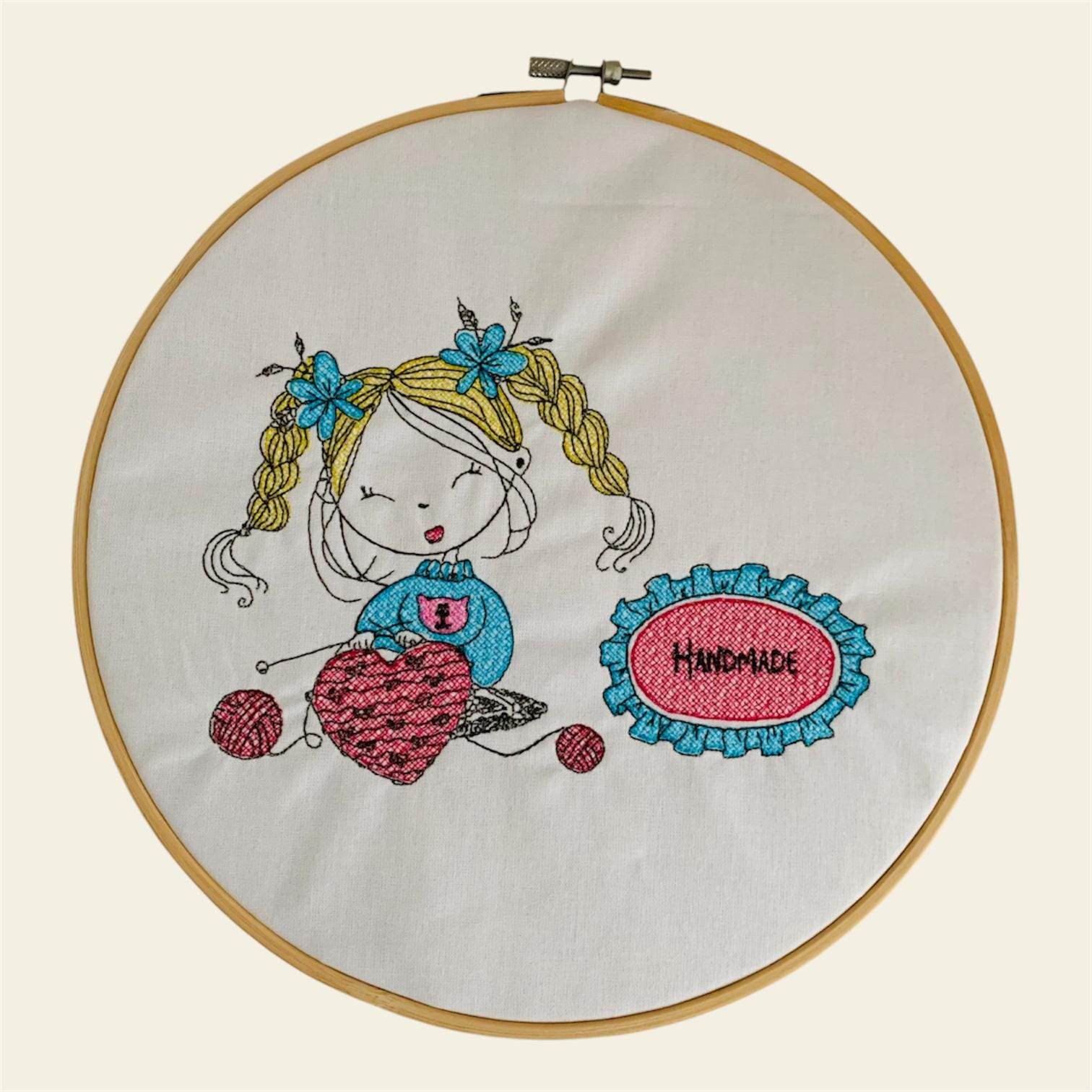 Stickdatei Cute Girl 5 Stricken Set 933 - Sewando