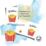 Essensgutschein 8 Geburtstag Karte Gutschein Essen gehen Restaurant A4 digitaler Sofortdownload zum selbst ausdrucken - Sewando