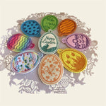 Stickdatei Ostereier In the Hoop, Eier Ostern Tischdeko 793 Blumen, Baumbehang - Sewando