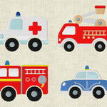 Stickdatei Auto Krankenwagen Feuerwehr Polizeiauto Set 151 - Sewando