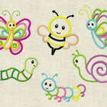 Stickdatei Wiesenfreunde 1 13x18 *Applikation Maschinenstickerei Set 195 Schmetterling - Sewando