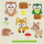 Stickdatei Tiere im Wald Set 131 Waldtiere - Sewando