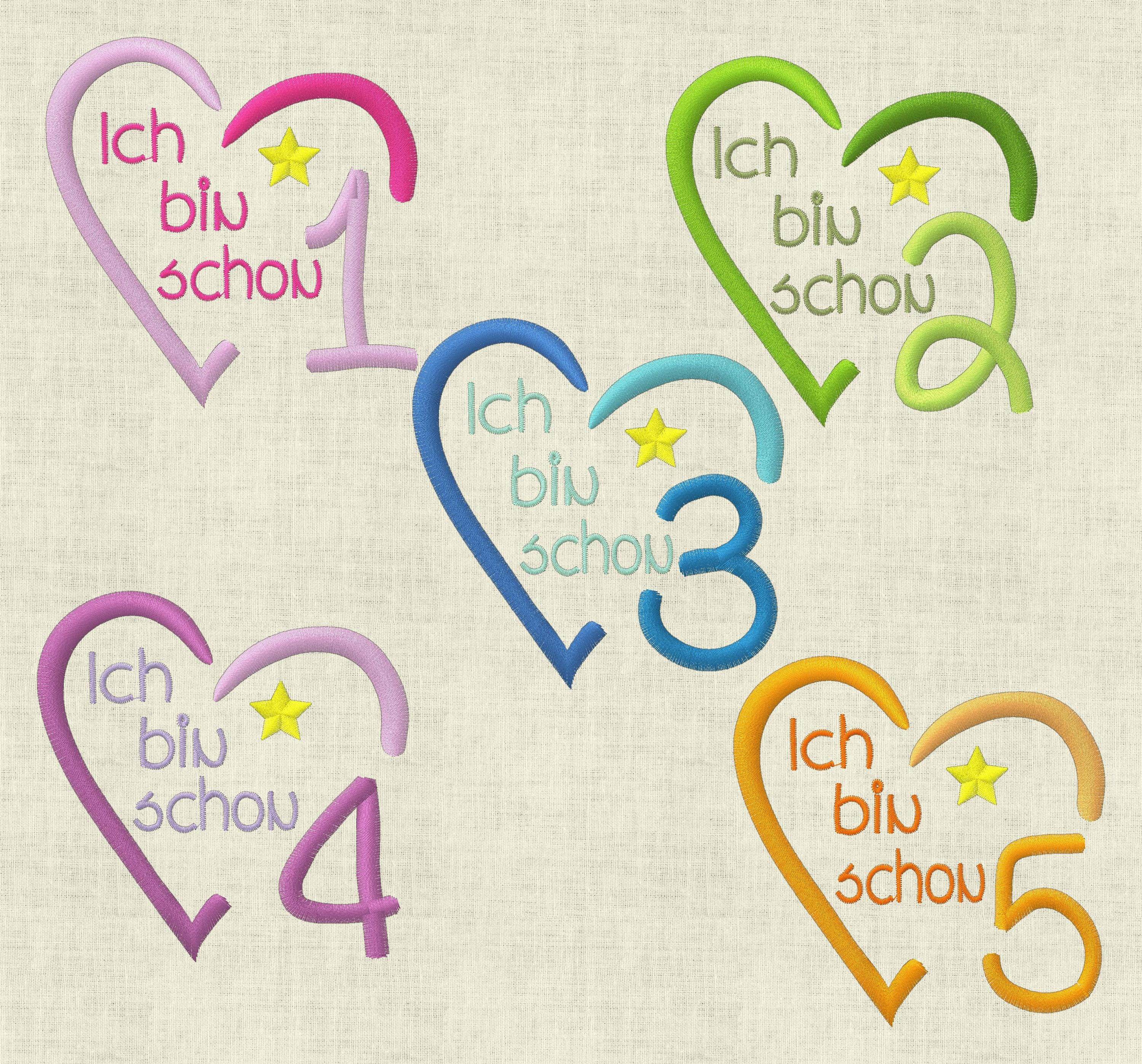 Stickdatei Zahl Ich bin schon Geburtstag Set 572 - Sewando