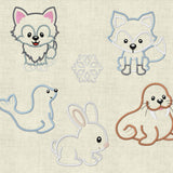 Stickdatei Applikation Tiere am Nordpol Set 142 10x10 - Sewando