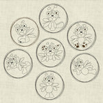 Stickdatei Schmetterling Teddy Engel Doodle Rahmen Set 201/1 - Sewando