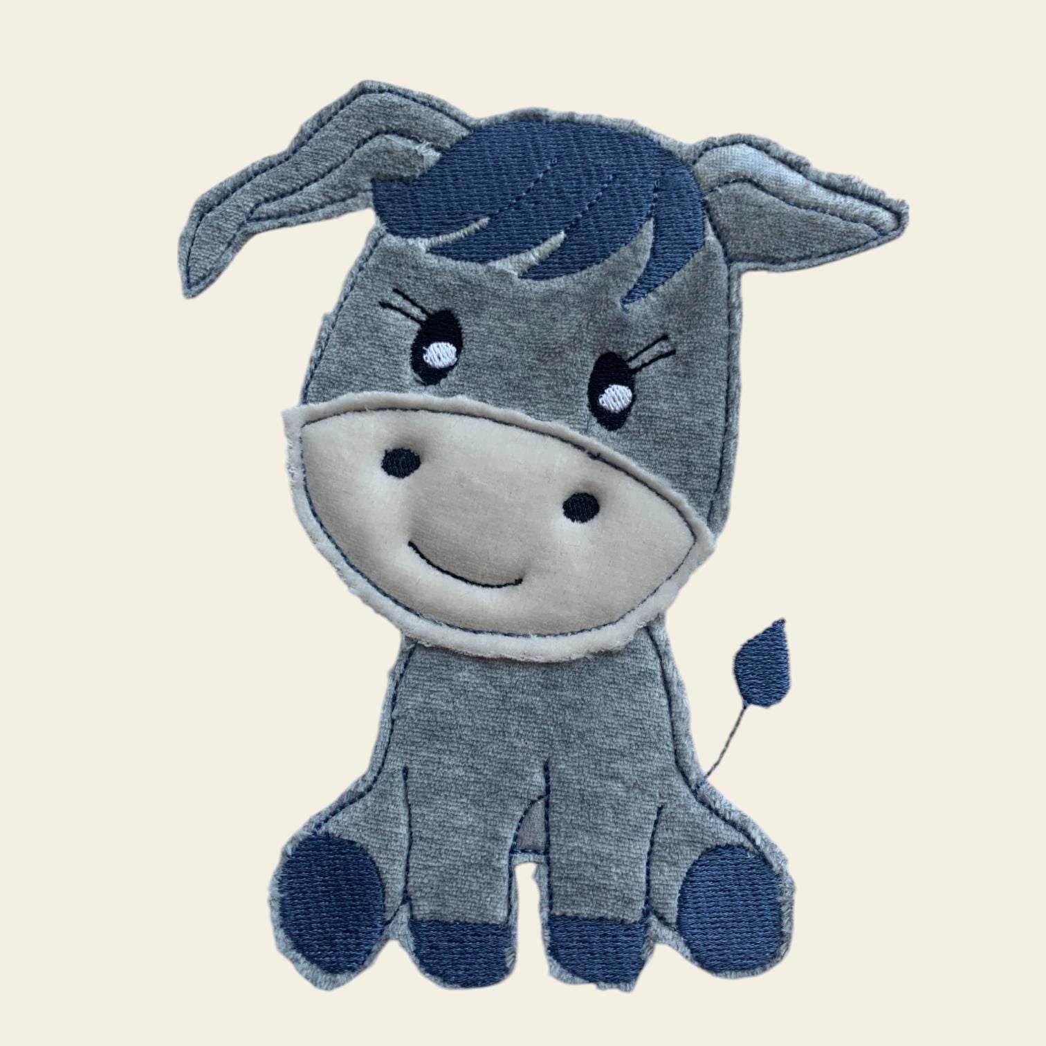 Stickdatei Doodle Esel, Pferd, Pony Applikation Set 734 - Sewando