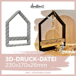 3D-Druck-Datei Haus für Klötzchen | Sonnenfänger | 230x170x26mm | zum Hinstellen oder Aufhängen : - Sewando