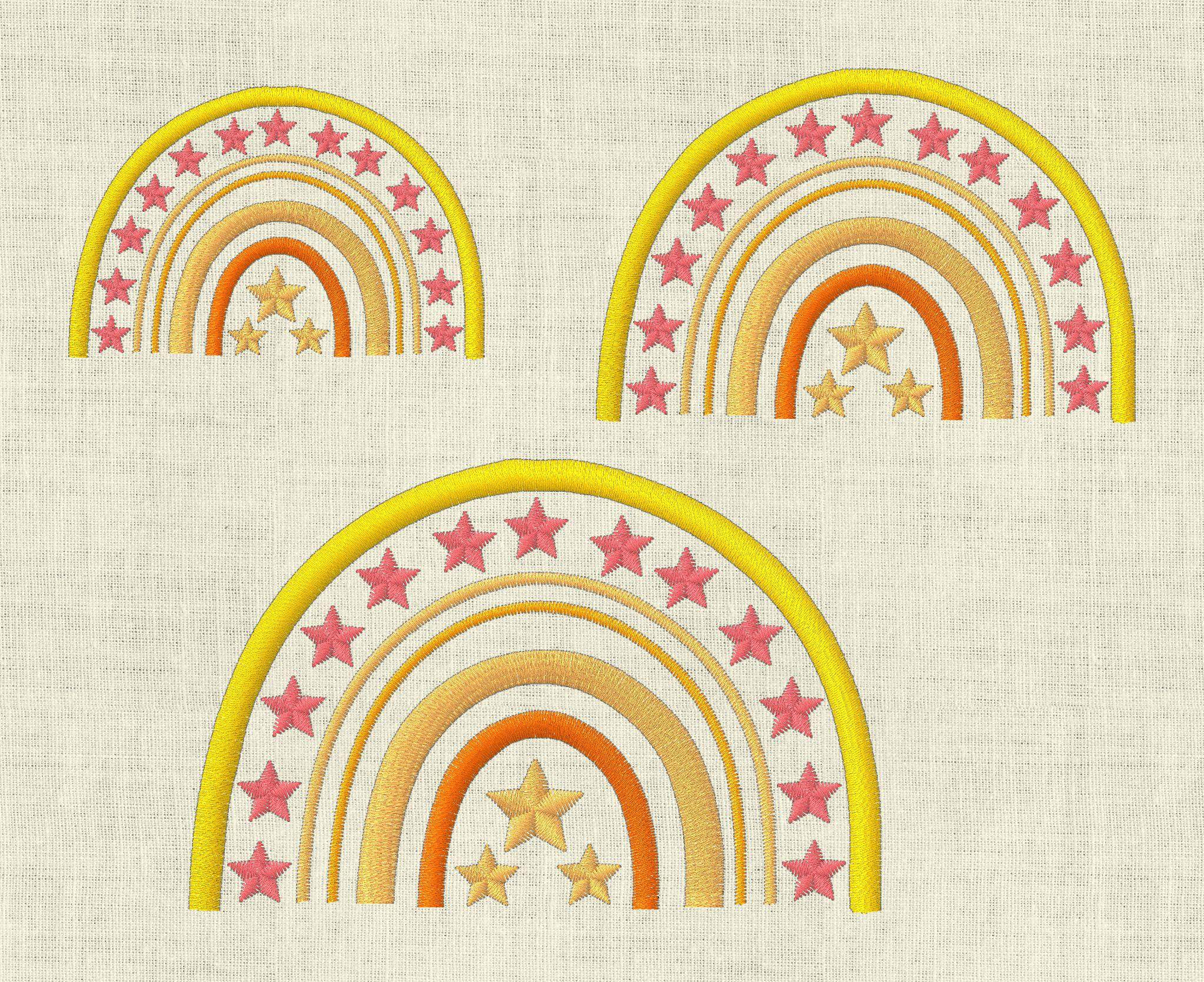 Stickdatei Regenbogen mit Sternen Set 606/2 - Sewando