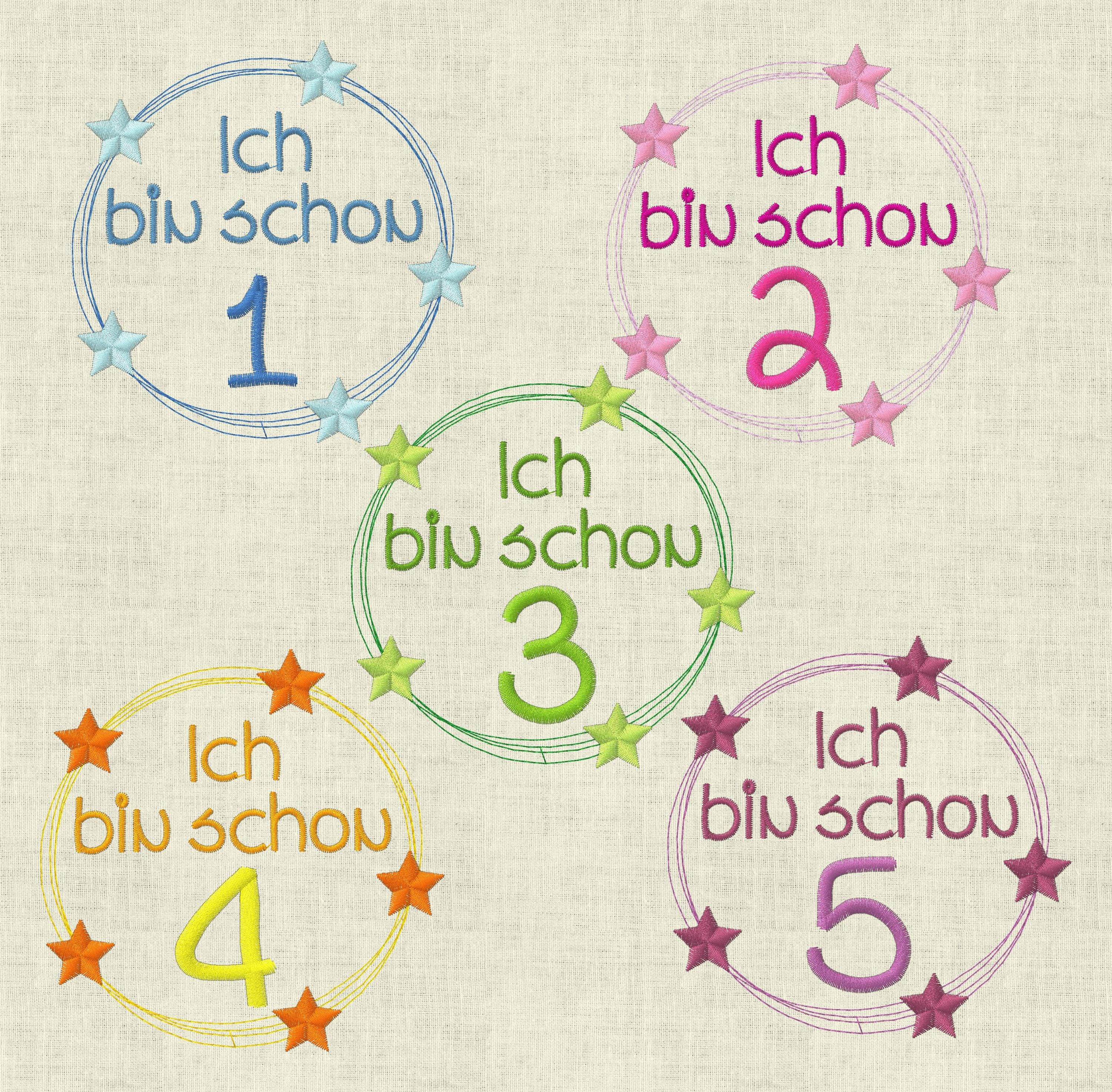 Stickdatei Zahl Ich bin schon Set 572 - Sewando
