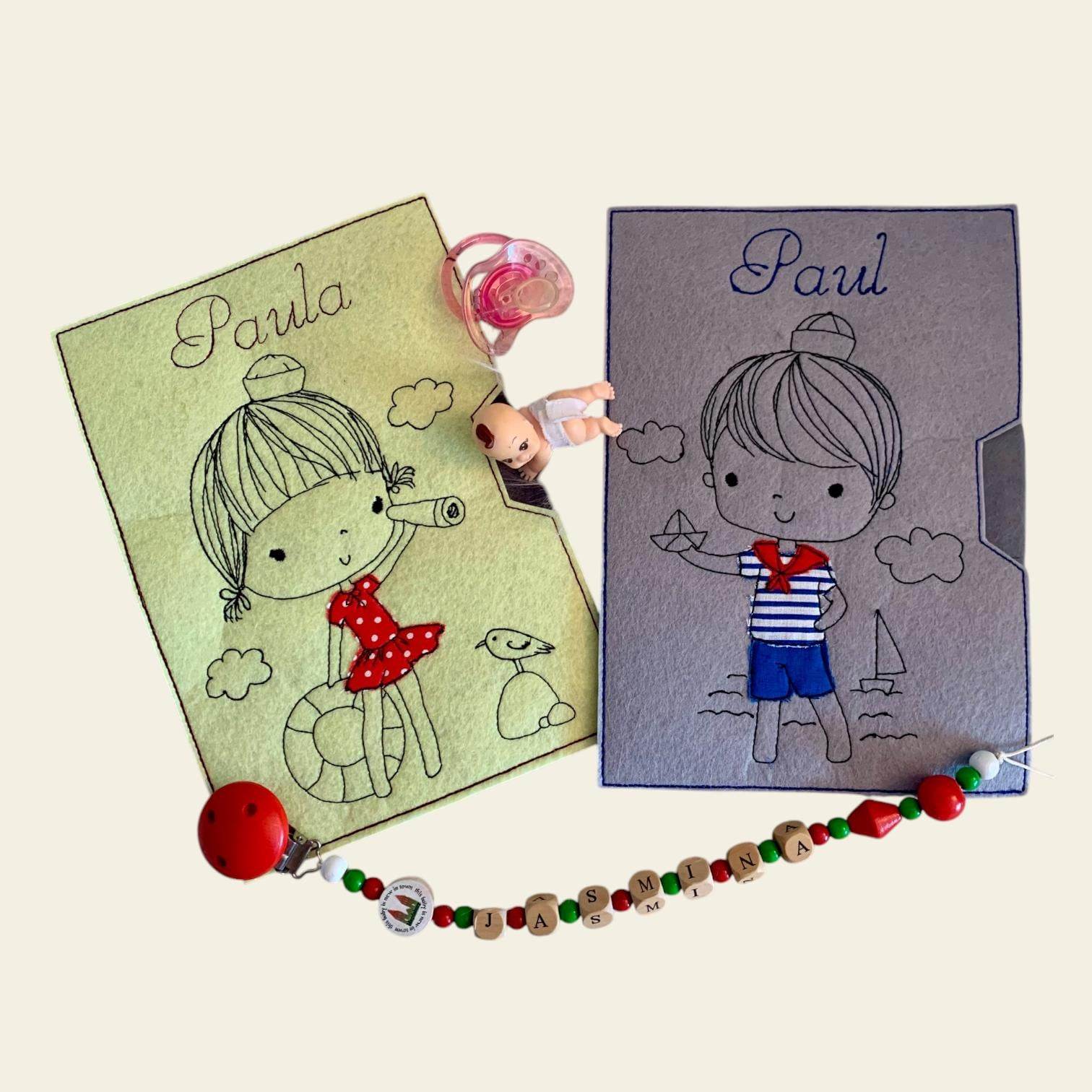 Stickdatei Maritim Junge und Mädchen Set 916 - Sewando