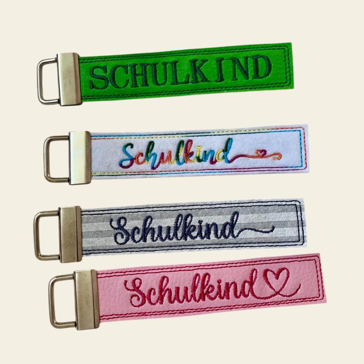 Stickdatei Schulkind Schlüsselanhänger Set 952 In the Hoop - Sewando