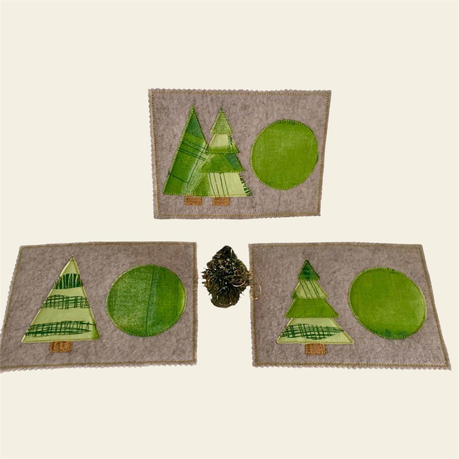 Stickdatei Weihnachten Mug Rug Tannenbaum Patchwork Set 905 Weihnachten - Sewando