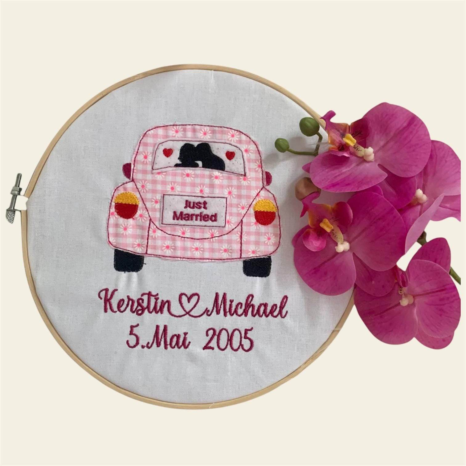 Stickdatei Doodle Hochzeitsauto Set 862 - Sewando