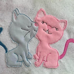Stickdatei Doodle Katze Katzen in Love Applikation 856 - Sewando