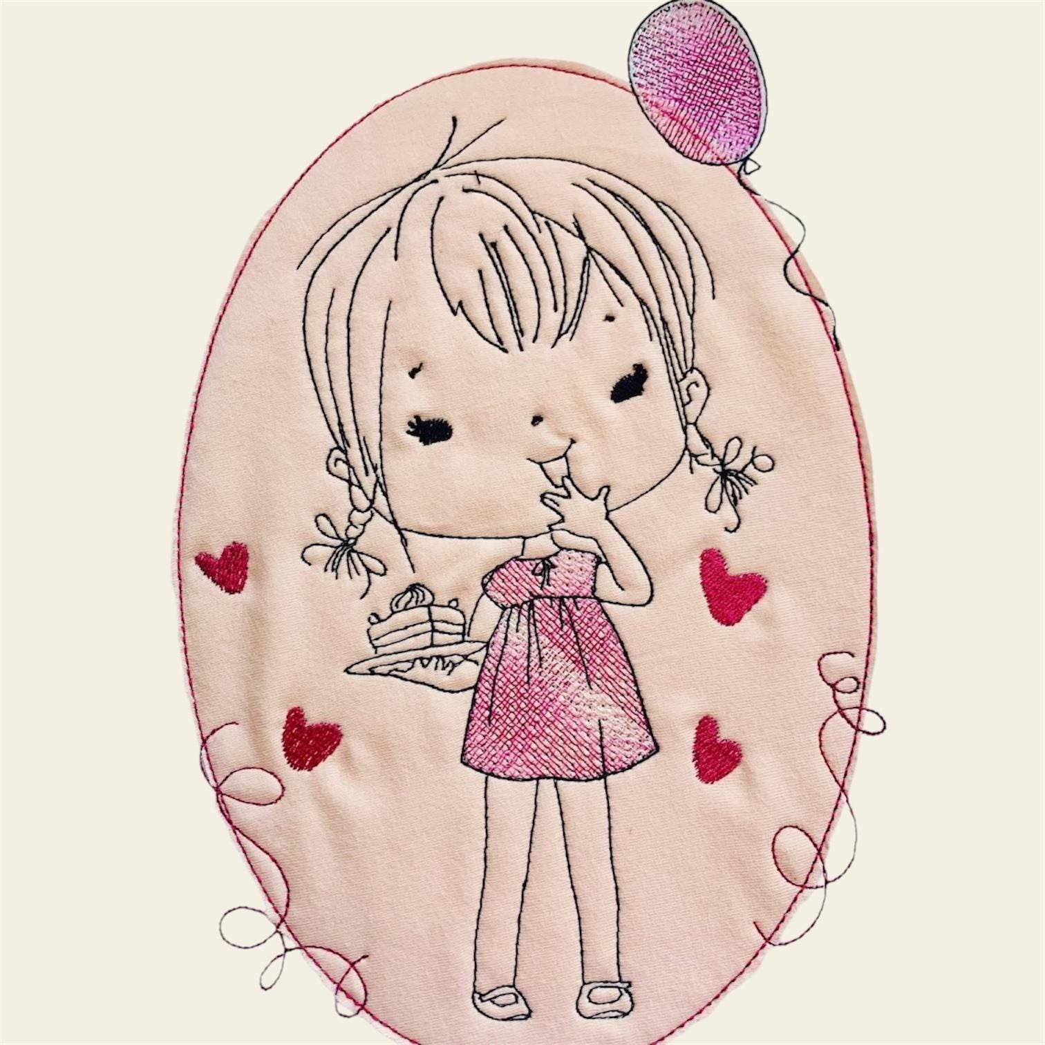 Stickdatei Birthday Girl 3 Doodle Set 927 - Sewando