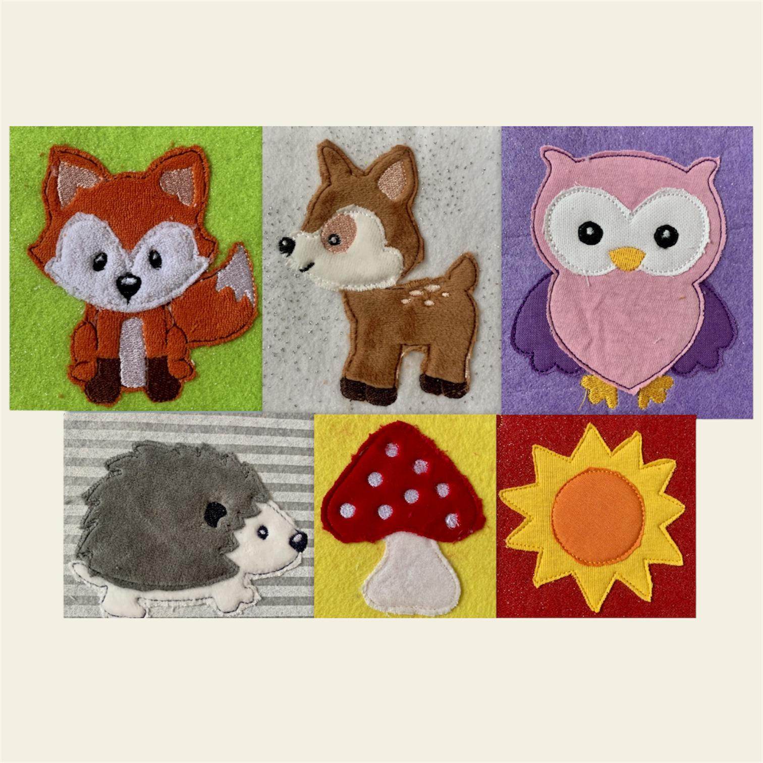 Stickdatei Doodle Waldtiere 13x18 Set 853 - Sewando