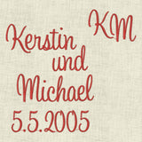 Stickdatei Schrift 25, 40 und 70mm Buchstaben Set 397 - Sewando