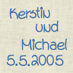 Stickdatei Schrift 4 Größen 16 / 25 / 34 und 50mm Buchstaben Set 461 - Sewando