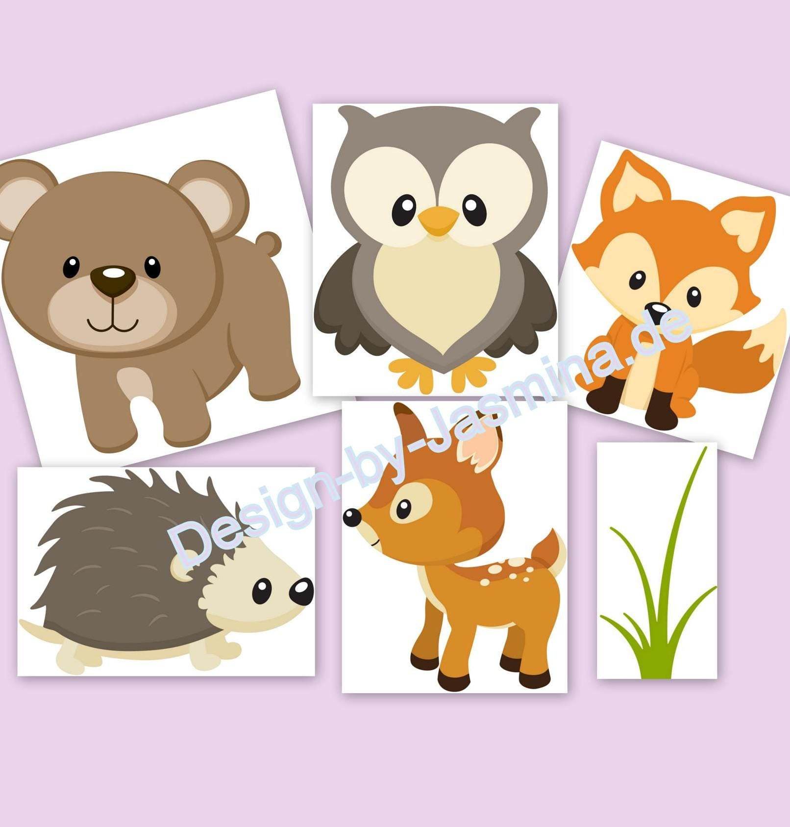 Plotterdatei Waldtiere / Tiere SVG - Sewando