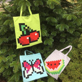 Pixelbag Nähanleitung mit 3 Motiven Patchwork Schnittmuster