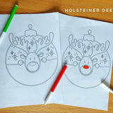 Rudolph Weihnachtskugel Plotterdatei - Sewando