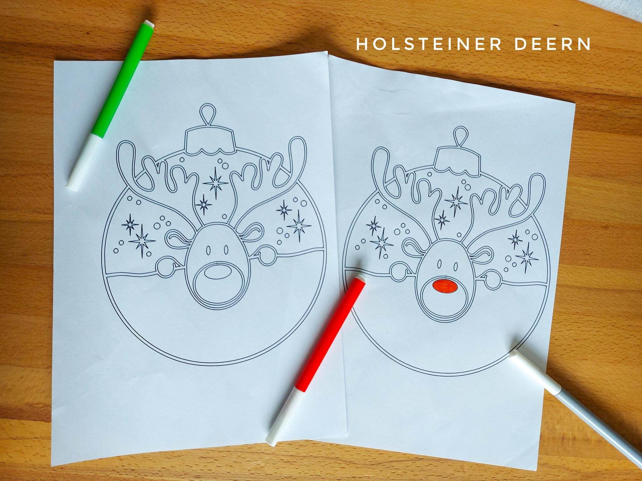 Rudolph Weihnachtskugel Plotterdatei - Sewando