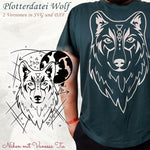 Wolf-kopf | 2 Varianten Plotterdatei - Sewando