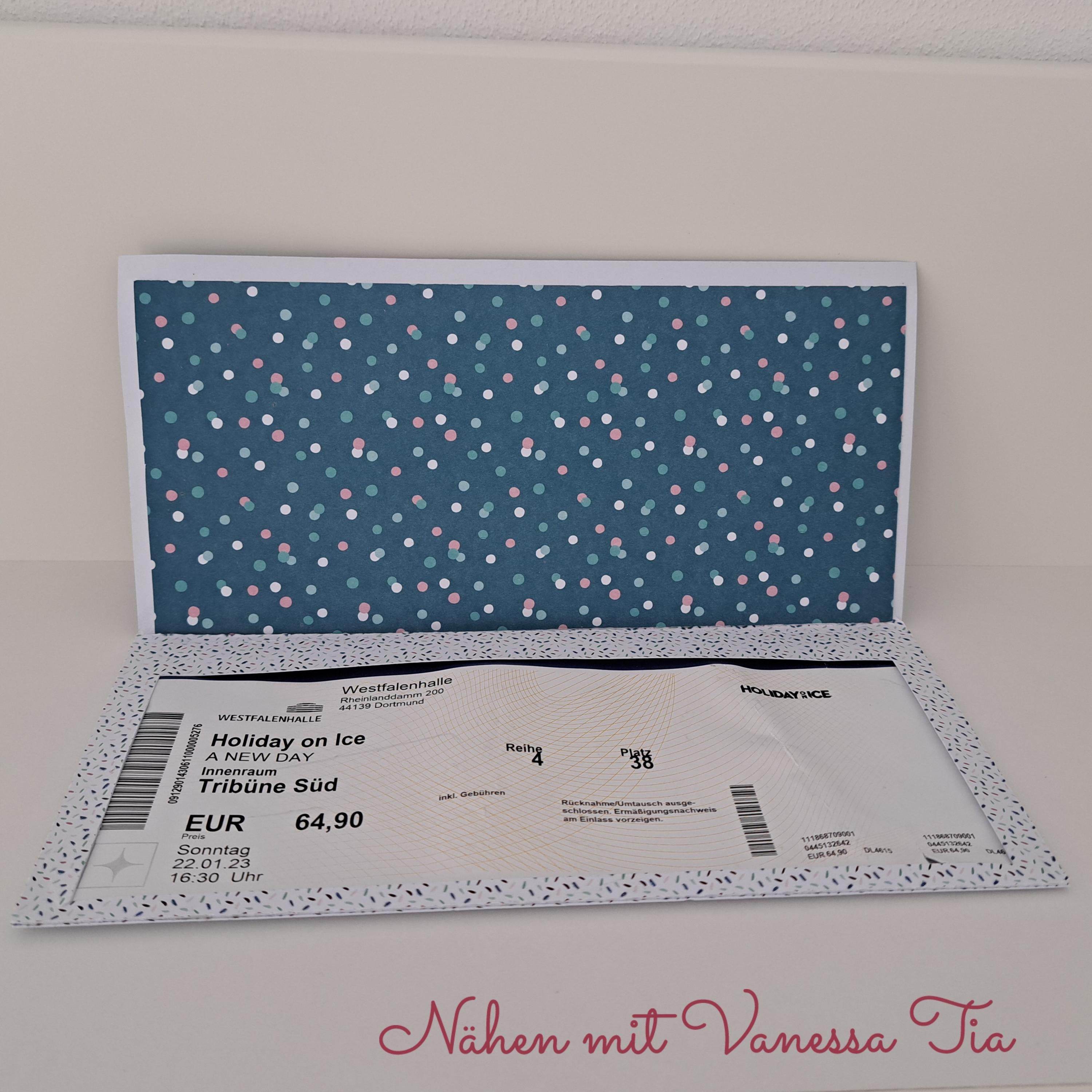 Ticketverpackung | Papierplott Plotterdatei - Sewando