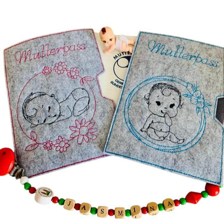 Stickdatei Mutterpass Doodle Set 924 - Sewando