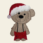 Stickdatei Doodle Teddy Bär Weihnachten Applikation Set 752 - Sewando