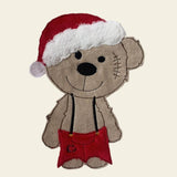 Stickdatei Doodle Teddy Bär Weihnachten Applikation Set 752 - Sewando