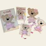 Stickdatei Teddy Ballerina Geschenkset zur Geburt In the Hoop Set 755 - Sewando