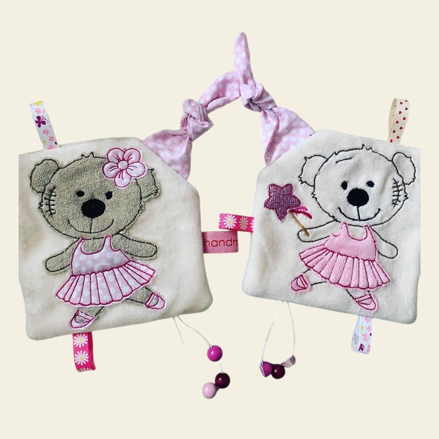Stickdatei Schnullertuch Ballerina Teddy Bär Set 751 - Sewando