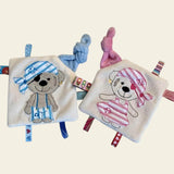 Stickdatei Teddy Pirat Girl und Boy Knistertuch, Schnullertuch Set 751 - Sewando