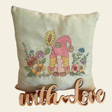 Stickdatei Wichtel Girl mit Blumen Set 940 Doodle Lineare Art - Sewando