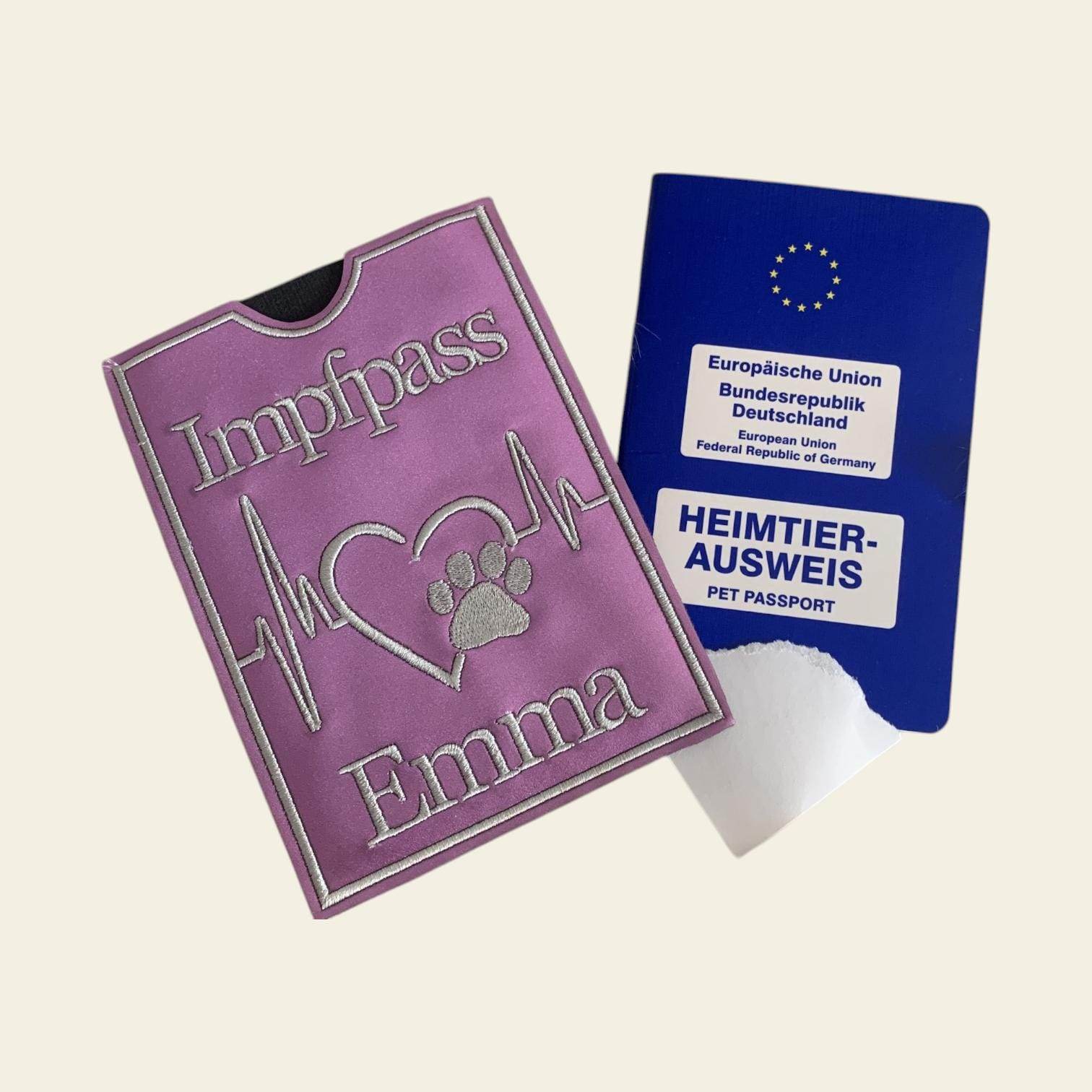 Stickdatei Impfpass Heimtierausweis Set 650 - Sewando