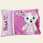 Stickdatei Kissen In the Hoop Teddy Bär Namenskissen Geburt Set 837 - Sewando