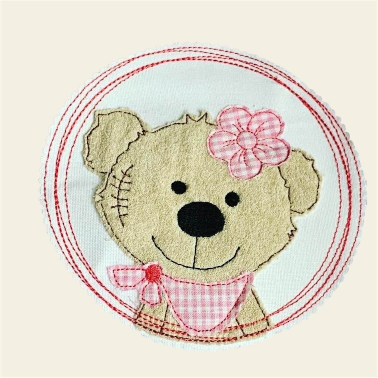 Stickdatei Doodle Girl Teddy Bär Set 817 - Sewando