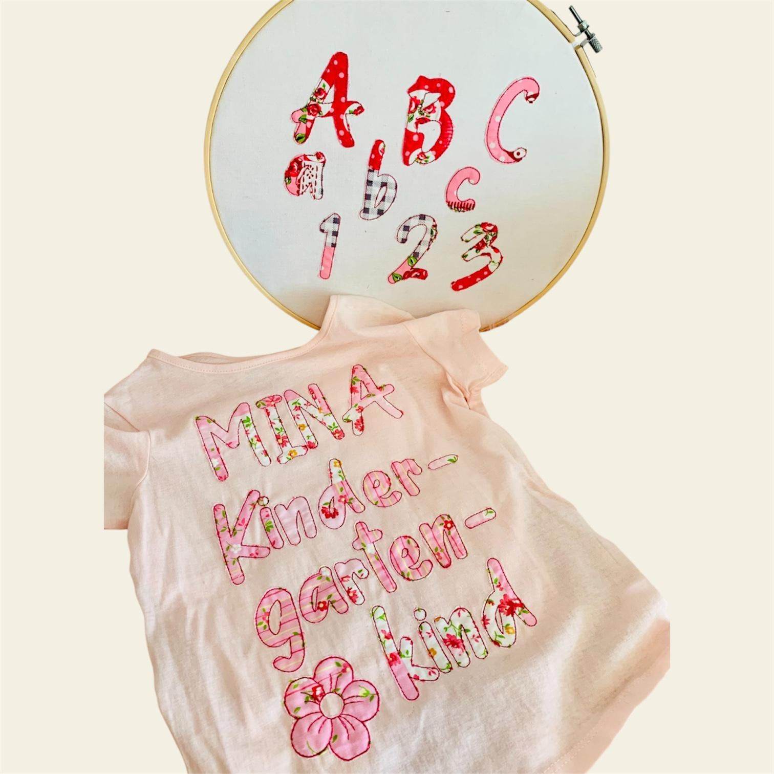 Stickdatei Schrift ca. 65mm Set 955 Doodle, Applikation - Sewando