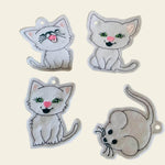 Stickdatei Katze und Maus Schlüsselanhänger Set 2514 - Sewando