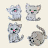 Stickdatei Katze und Maus Schlüsselanhänger Set 2514 - Sewando