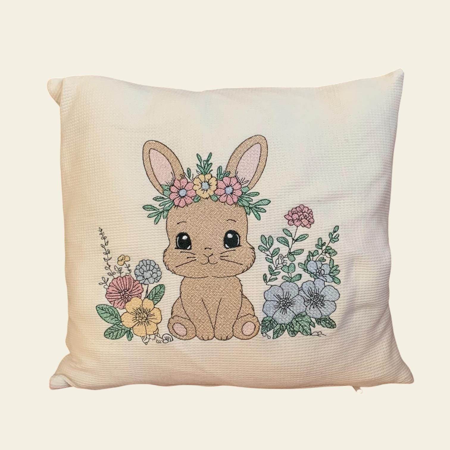 Stickdatei Hase 2 mit Blumen Set 2513 - Sewando