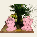 Stickdatei Schwein Anhänger Schlüsselanhänger Set 992 - Sewando