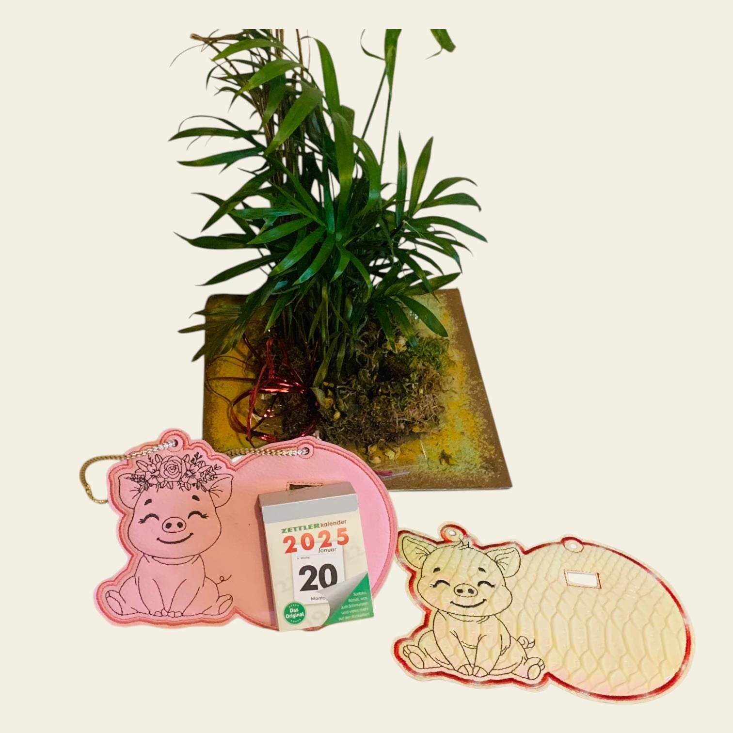 Stickdatei Schwein Kalender Abreisskalender Set 992 In the Hoop - Sewando
