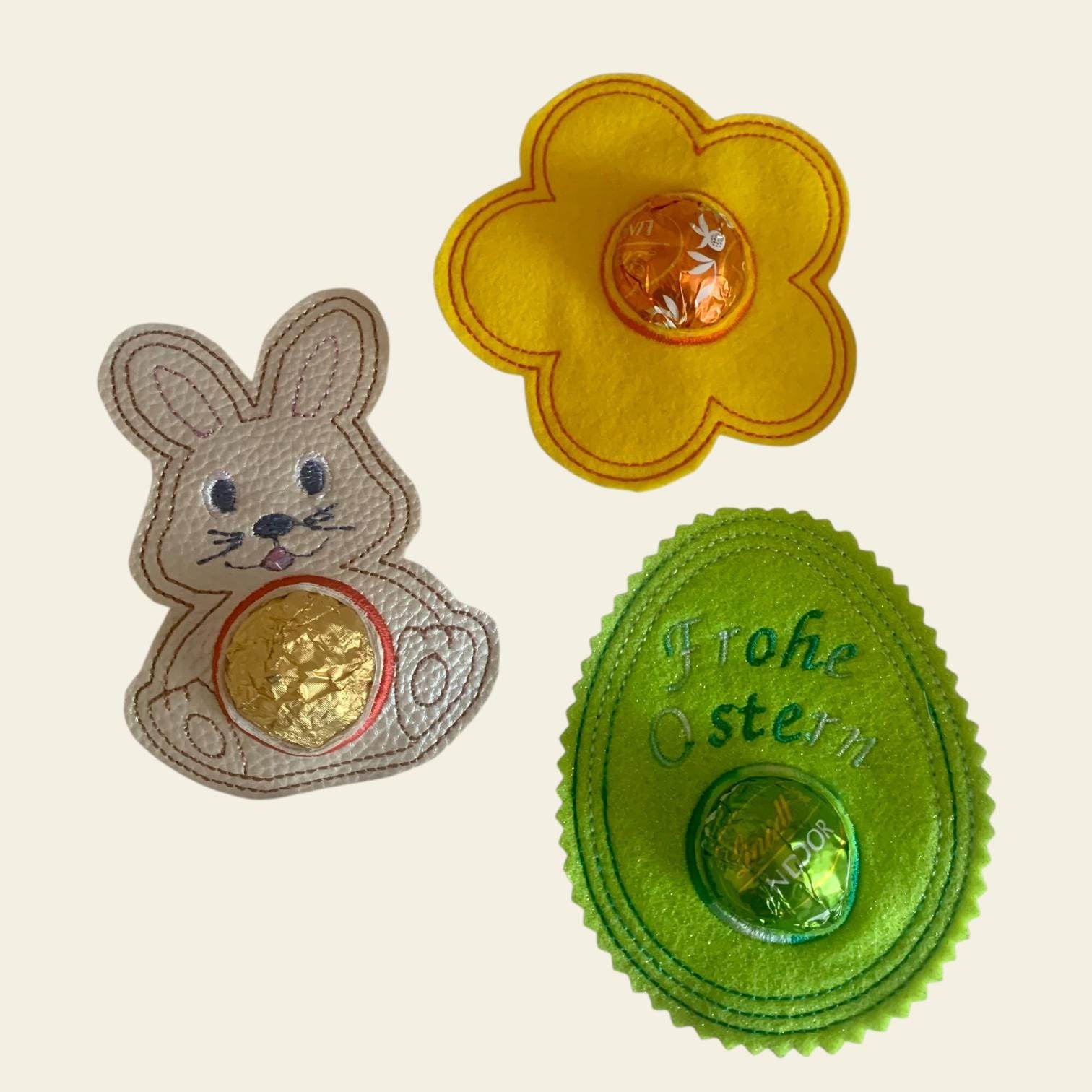 Stickdatei für Schoki Ostern Osterei Herz Hase Blume Vogel 787/3 - Sewando