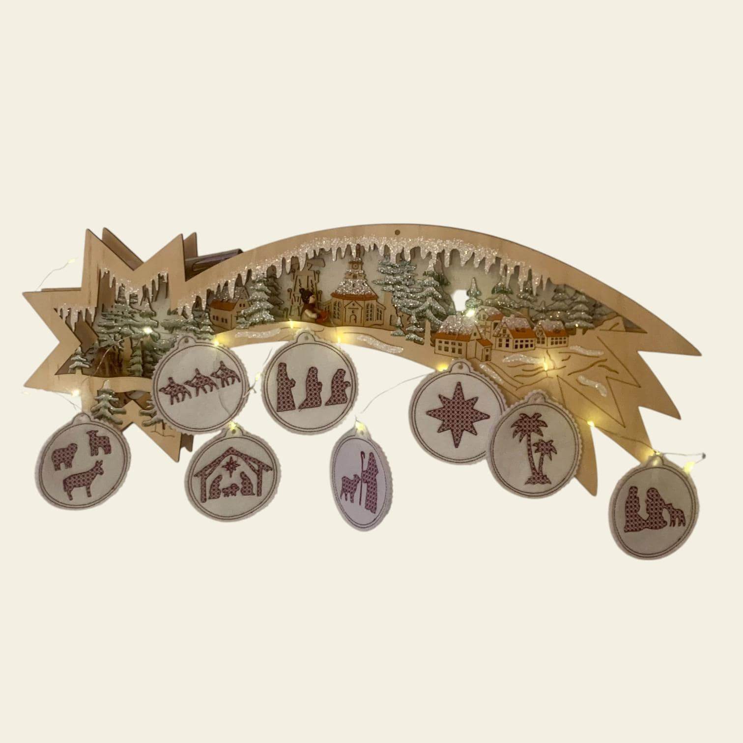 Stickdatei Weihnachten Baumschmuck Geschenkanhänger Set 906 - Sewando