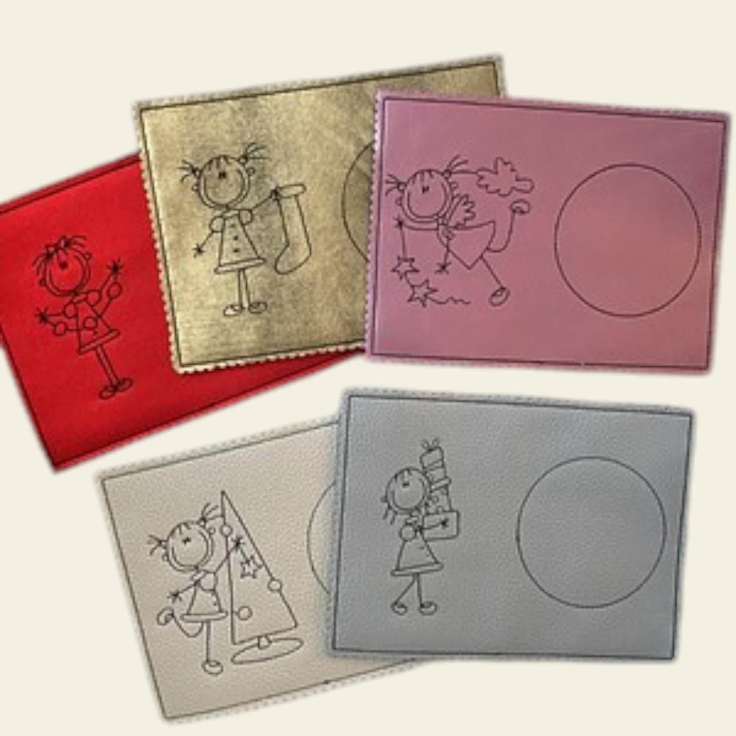 Stickdatei Weihnachten Strichmännchen Mug Rug Set 759 - Sewando