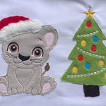 Stickdatei Doodle Löwe Weihnachten Weihnachtsbaum Set 737 - Sewando